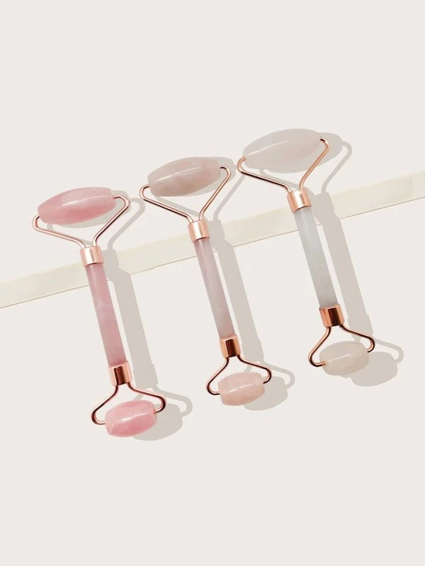 Jade Stone Rose Quartz Facial Massage Roller