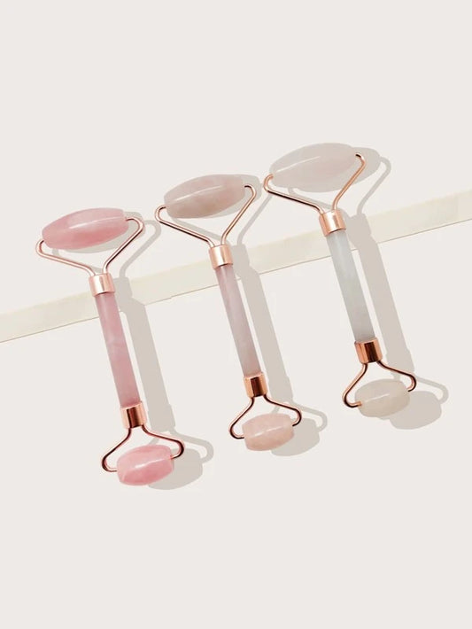 Jade Stone Rose Quartz Facial Massage Roller