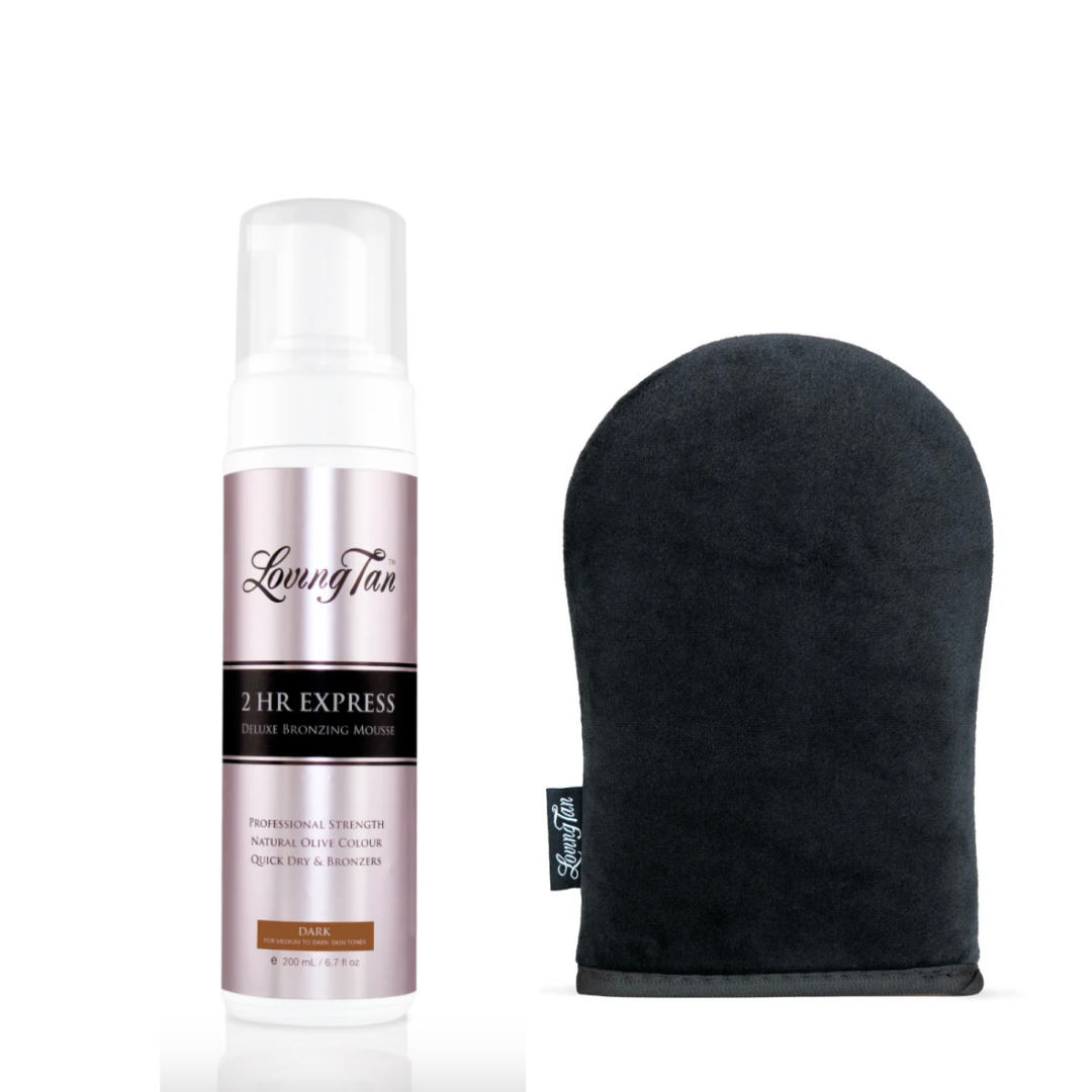 Dark 200ml 2hr Express Mousse & Applicator Mitt Bundle