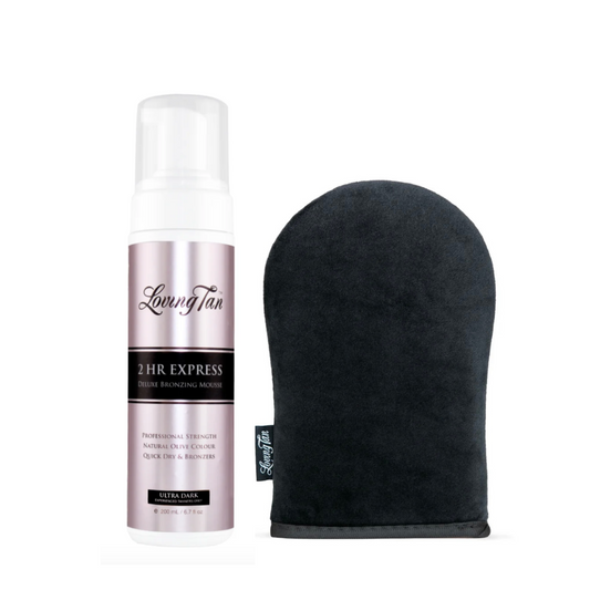 Ultra Dark 200ml 2hr Express Mousse & Applicator Mitt Bundle