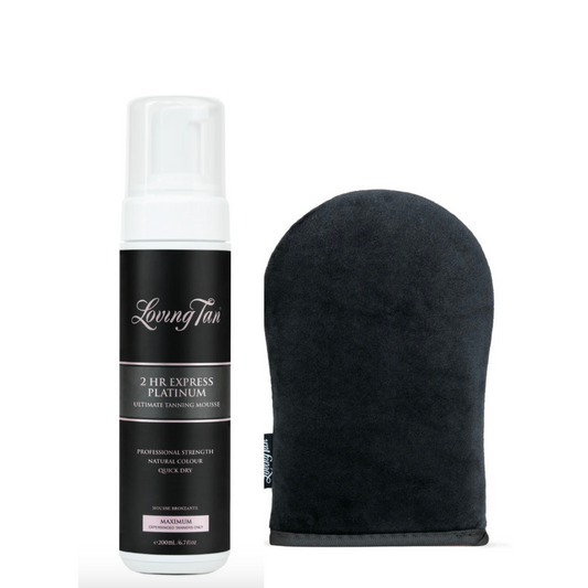 Platinum 200ml 2hr Express Mousse & Applicator Mitt Bundle