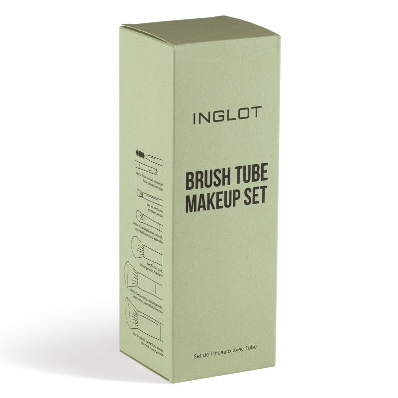 INGLOT GREEN BRUSH TUBE MAKEUP SET